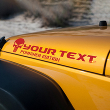 Rubicon Punisher Edition Motorhaubenaufkleber Vinylfolie für Jeep Wrangler 3