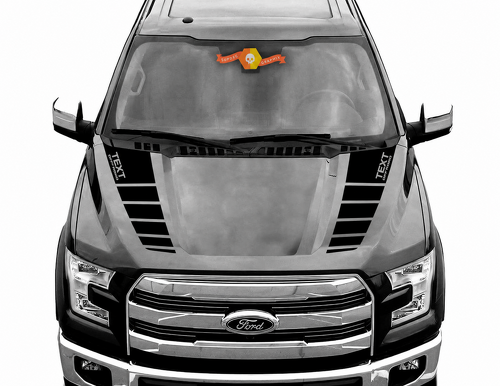 TEXT OFF ROAD Strobe Hood Rail Pair Motorhaube Vinylaufkleber für Ford F-150