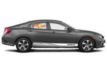 Racing Rocker Panel Stripes Vinyl-Aufkleber für Honda Civic Sport
 2