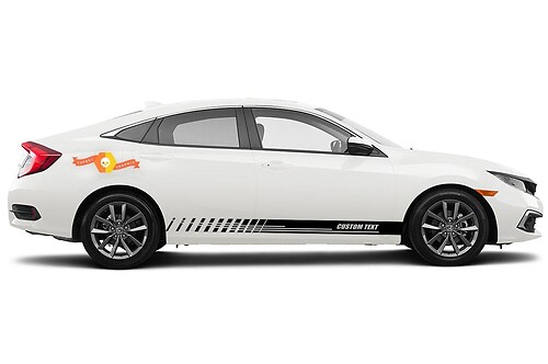 Racing Rocker Panel Streifen Vinyl-Aufkleber für Honda Civic EX
