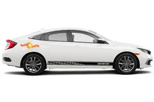Racing Rocker Panel Streifen Vinyl Aufkleber für Honda Civic EX_2