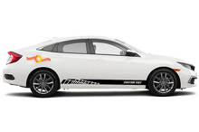 Racing Rocker Panel Streifen Vinyl Aufkleber für Honda Civic EX_3