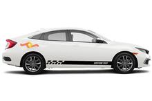 Racing Rocker Panel Streifen Vinyl-Aufkleber für Honda Civic EX
 4