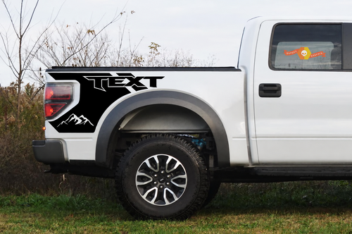 Individuelle Text Berge Nachttischgrafiken Vinylaufkleber Sticker für Musclecar Power Truck 2010-2014