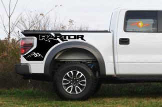 Ford Raptor Mountains Bedside Graphics – 2010–2014 Raptor Decals – Raptor Aufkleber
