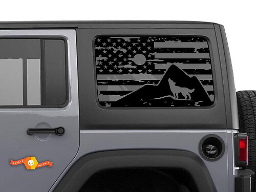 USA-Flaggen-Windschutzscheiben-Vinylaufkleber für Jeep Toyota Dodge Trucks