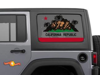 Jeep Wrangler Rubicon Hardtop California Republic Bear Forest Windschutzscheiben-Aufkleber JKU JLU 2007-2019 oder Tacoma 4Runner Tundra Subaru Charger Challenger - 39
