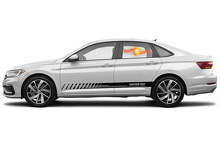 Racing Rocker Panel Stripes Vinyl-Aufkleber für Volkswagen Jetta GLI
 4
