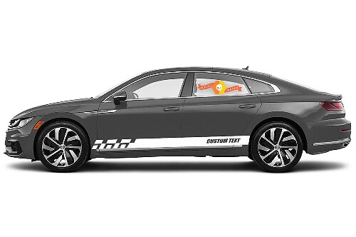 Racing Rocker Panel Stripes Vinyl-Aufkleber für Volkswagen Arteon R-Line
