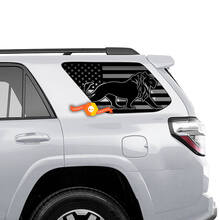 Aufkleber für die hintere Seitenscheibe, Löwe mit USA-Flagge, für jedes Auto
 2