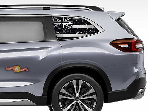 Suba Ascent Forester Hardtop USA-Flagge, zerstörte Flagge, Hawaii-Windschutzscheiben-Aufkleber, JKU JLU 2007–2019 oder Tacoma 4Runner Tundra Dodge Challenger Charger Wrangler Rubicon – 100
