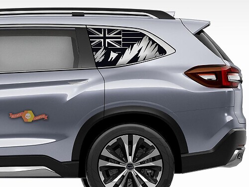 Suba Ascent Forester Hardtop USA Flagge Berge Flagge Hawaii Windschutzscheibenaufkleber JKU JLU 2007–2019 oder Tacoma 4Runner Tundra Dodge Challenger Charger Wrangler Rubicon – 101

