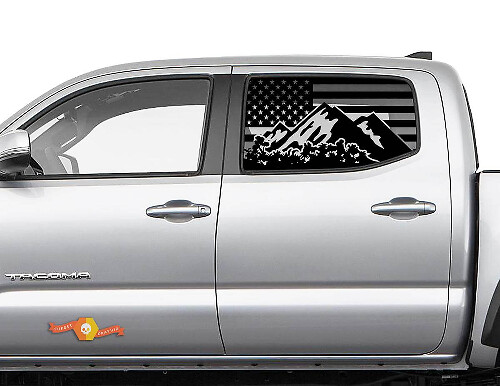 USA-Flaggen-Mountain Seitenfenster Vinyl-Aufkleber für Toyota Tacoma