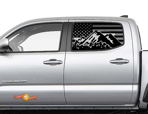 USA-Flaggen-Mountain Seitenfenster Vinyl-Aufkleber für Toyota Tacoma