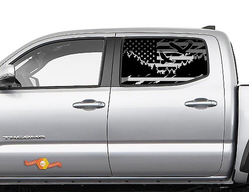 USA-Flaggen-Adler Windschutzscheiben-Vinylaufkleber für Toyota Tacoma