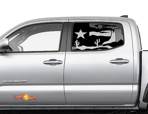 Seitliche Fenster-Vinylaufkleber mit Wüstenlandschaft für Toyota Tacoma