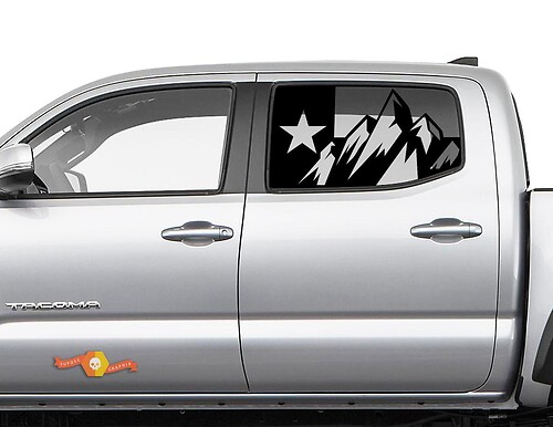 Seitenaufkleber mit Flagge der Texas Mountains für Toyota Tacoma 4Runner Tundra
