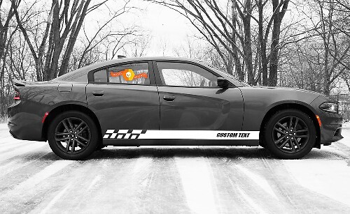 Racing Rocker Panel Stripes Vinyl-Aufkleber für Dodge Charger SXT
