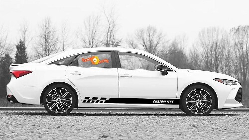 Racing Rocker Panel Stripes Vinyl-Aufkleber für Toyota Avalon
