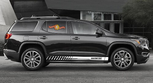 Racing Rocker Panel Stripes Vinyl-Aufkleber für GMC Acadia
