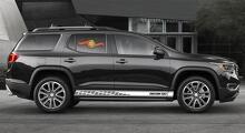 Racing Rocker Panel Stripes Vinyl-Aufkleber für GMC Acadia
 2