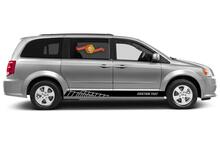 Racing Rocker Panel Stripes Vinyl-Aufkleber für Dodge Grand Caravan
 3