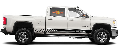 Racing Rocker Panel Stripes Vinyl-Aufkleber für GMC Sierra 2500HD

