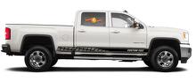 Racing Rocker Panel Stripes Vinyl-Aufkleber für GMC Sierra 2500HD
 2