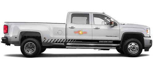 Individuelle Racing-Streifen Schweller Vinyl-Aufkleber für GMC Sierra 3500HD