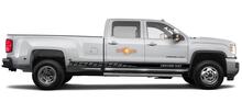 Individuelle Racing-Streifen Schweller Vinyl-Aufkleber für GMC Sierra 3500HD_2
