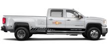 Individuelle Racing-Streifen Schweller Vinyl-Aufkleber für GMC Sierra 3500HD_4