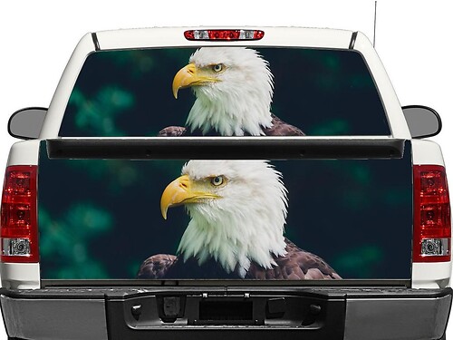 Amerikanischer Weißkopfseeadler Heckscheiben- oder Heckklappen-Vinylaufkleber für Pick-up Trucks und SUVs