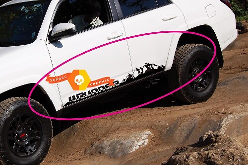 Paar Berge 4Runner Side Rocker Panel Vinyl Aufkleber Aufkleber für Toyota 4Runner TRD
