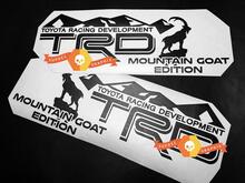 Paar TRD Mountains Goat Edition Seiten-Vinyl-Aufkleber für Toyota 4Runner Tundra Tacoma FJ Cruiser
 2