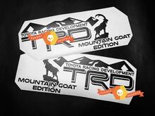 Paar TRD Mountains Goat Edition Seiten-Vinyl-Aufkleber für Toyota 4Runner Tundra Tacoma FJ Cruiser
 3