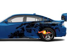 Dodge Challenger Charger ScatPack-Stil Splash Grunge Stripes Kit Hell Cat Vinyl Aufkleber Aufkleber Grafik
 3