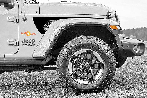 Gravity Style Lüftungsblasen-Fender Vinylaufkleber für Jeep Wrangler 2018-2021