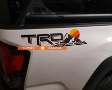 TRD Off Road Berge Sonnenuntergang Vintage Nachttisch Vinylaufkleber Decal 2 Für Toyota Tacoma Tundra FJ Cruiser 2