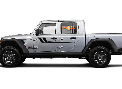 Doppelter Umriss Türstreifen Vinyl-Aufkleber-Set für Jeep Gladiator & Wrangler
