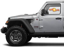 Abgenutztes USA-Flaggen-Kotflügel-Luftauslass-Vinylaufkleber-Kit für Jeep Gladiator Wrangler_2