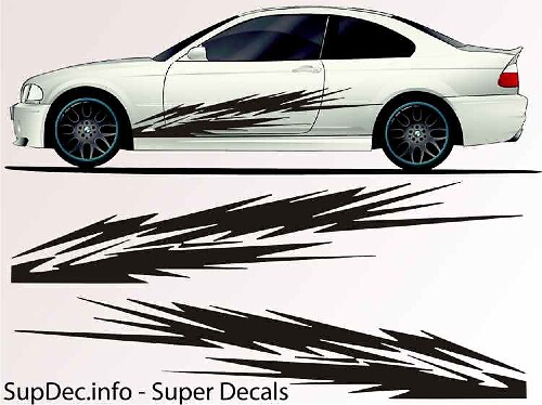 Lightning Style Seiten-Vinylaufkleber