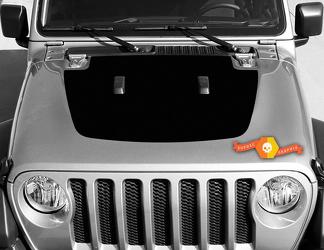 Jeep Gladiator JT Wrangler JL JLU Motorhaube Solider Vinyl-Aufkleber Grafik-Kit für 2018-2021
