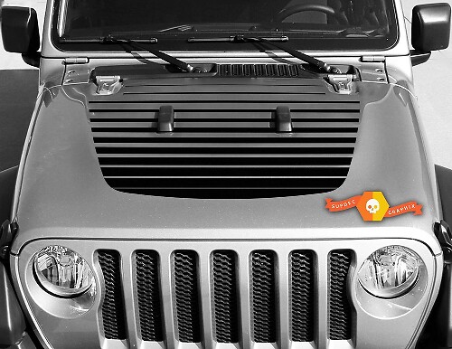Strobe-Stil Motorhauben-Vinyl-Aufkleber für Jeep Gladiator Wrangler