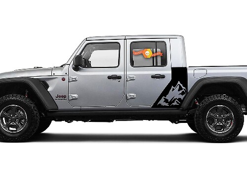 Jeep Gladiator Side Mountains Aufkleber Aufkleber Factory Style Body Vinyl Graphic Stripes Kit 2018–2021
