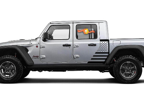 Jeep Gladiator Side Flag USA Aufkleber Vinyl Aufkleber Factory Style Body Vinyl Graphic Stripes Kit 2018-2021
