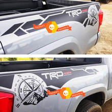 Paar TRD 4x4 Offroad Compass Mountains Edition Bettseite Vinyl Aufkleber Grafik Aufkleber Kit für Toyota Tacoma alle Jahre
 3