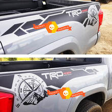 TRD 4x4 Compass Mountain Seitenwand-Vinylaufkleber-Set für Toyota Tacoma_3
