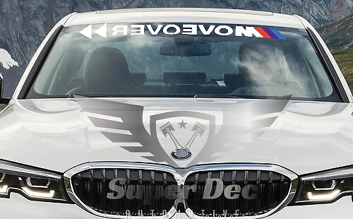 Move Over M-Style Windschutzscheiben-Banner Vinyl-Aufkleber für BMW G/F/E Serie