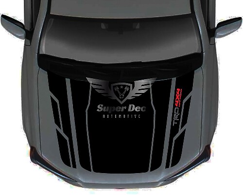 TRD Style Motorhauben Vinyl-Aufkleber Set für Toyota 4Runner Gen5 ohne Scoop