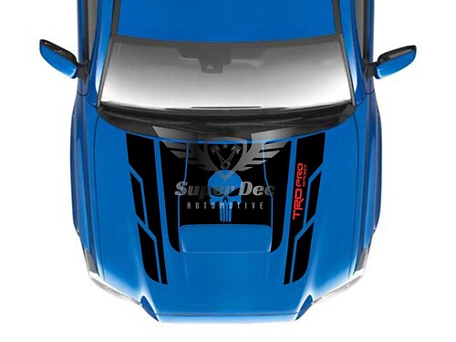 TRD-Style Punisher-Schädel Motorhauben Vinyl Aufkleber für Toyota Tacoma 2016-2021
